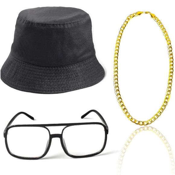80s/90s Hip Hop Costume Kit Cool Rapper Outfits - Picture 1 of 3